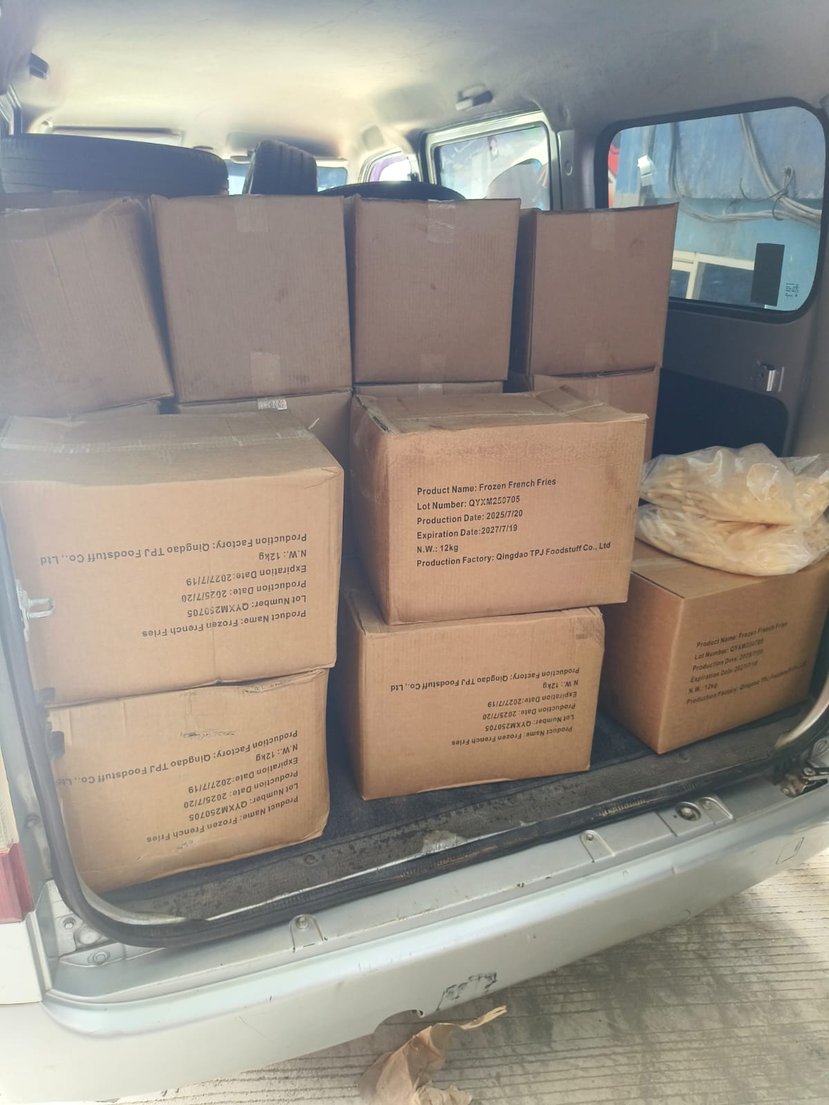 Dokumentasi pengiriman kentang beku untuk pelanggan HORECA di Jabodetabek