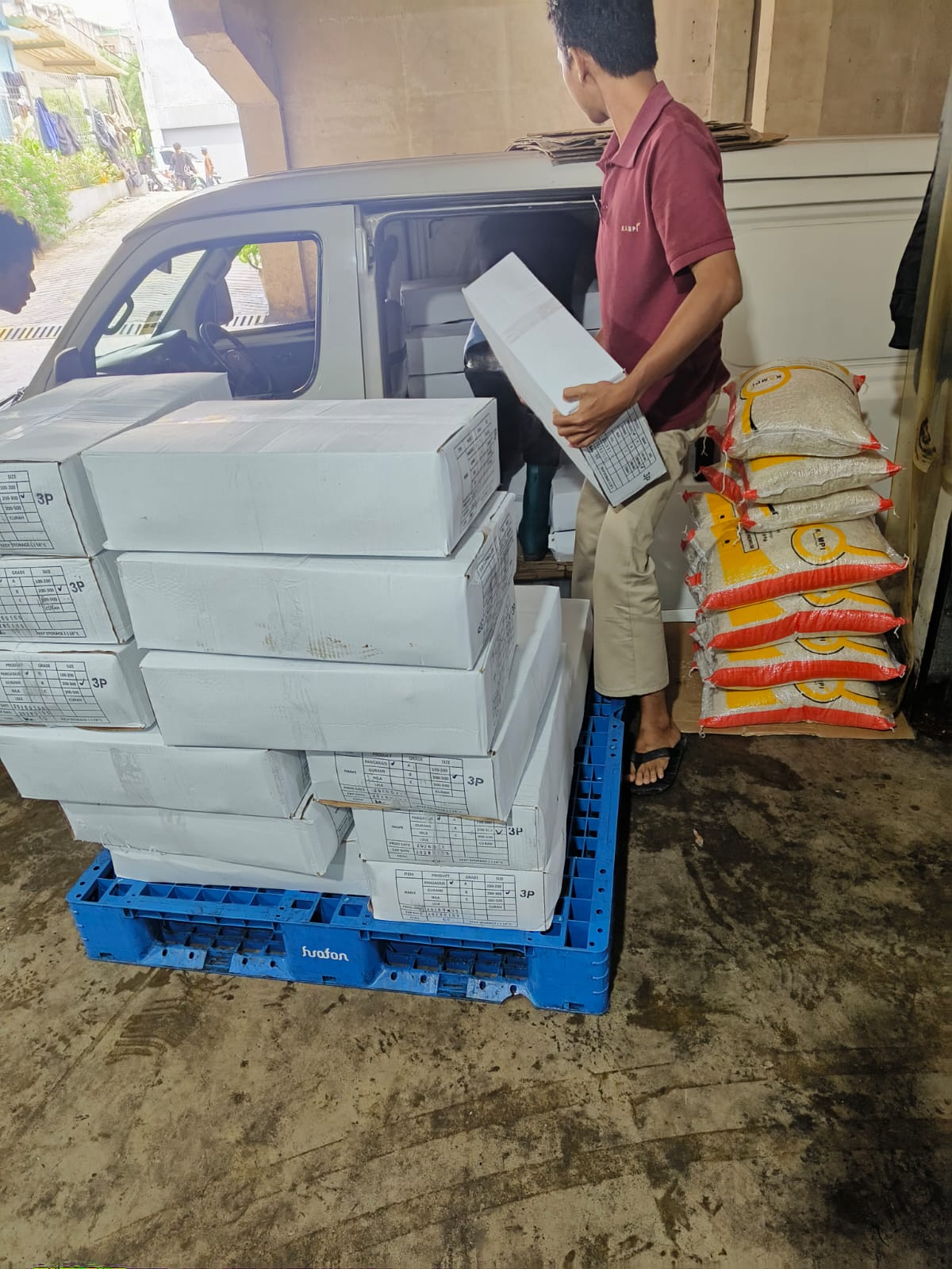 Dokumentasi pengiriman kentang beku untuk pelanggan HORECA di Jabodetabek